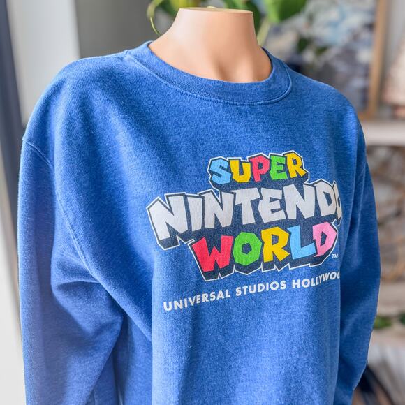 Super Nintendo World, Universal Studios Hollywood, Crew Sweatshirt, Size X-Large - Picture 2 of 7
